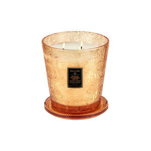 Voluspa Spiced Pumpkin Latte 3 Wick Hearth Candle