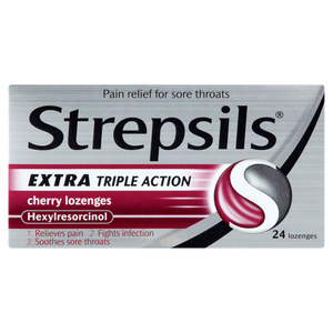 Strepsils Extra Triple Action Cherry Lozenges