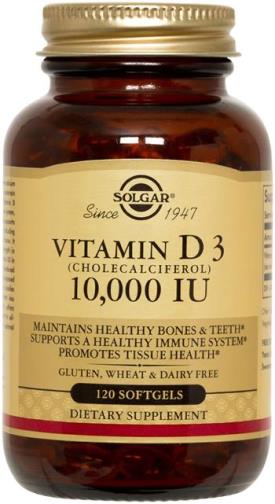 Vitamin D3 (Cholecalciferol) 10,000 IU Softgels