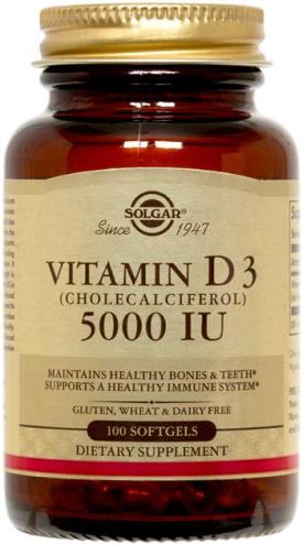 Vitamin D3 (Cholecalciferol) 5000 IU Softgels