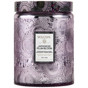 Voluspa Large Glass Jar Candle Japanese Plum Bloom 16 oz