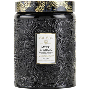 Voluspa Large Glass Jar Candle Moso Bamboo 16 oz