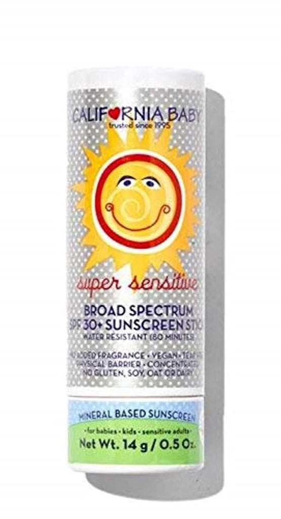 California Baby Super Sensitive Broad Spectrum SPF 30+ Sunscreen Stick 0.5 oz.