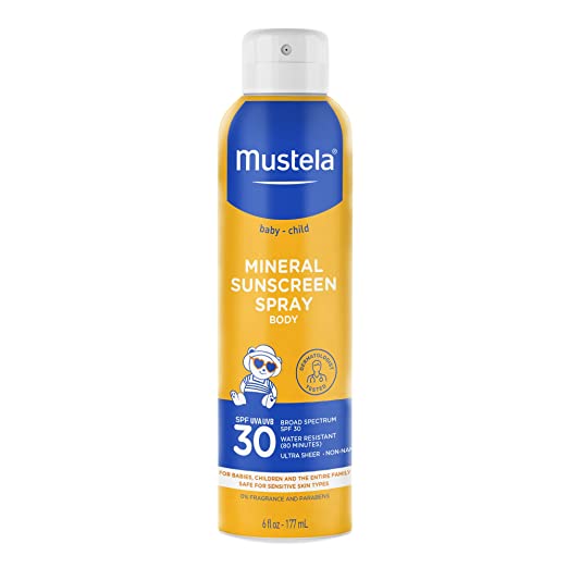 Mustela Baby Mineral Sunscreen Spray SPF 30 Broad Spectrum 6 oz.