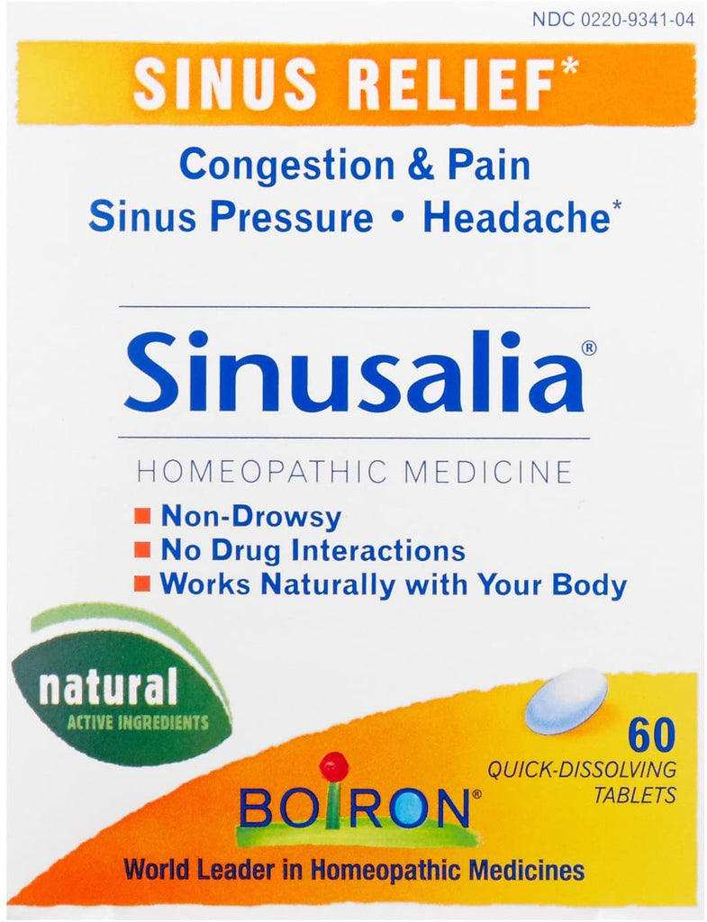 Boiron Sinusalia, Natural Sinus Relief Medicine, 60 Tablets