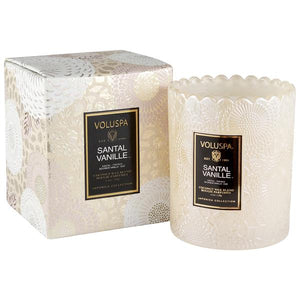 Voluspa SANTAL VANILLE SCALLOPED EDGE CANDLE