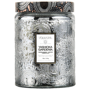 Yashioka Gardenia Large Glass Jar Candle 16 oz