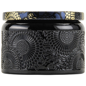 Voluspa PETITE EMBOSSED GLASS JAR CANDLE Moso Bamboo