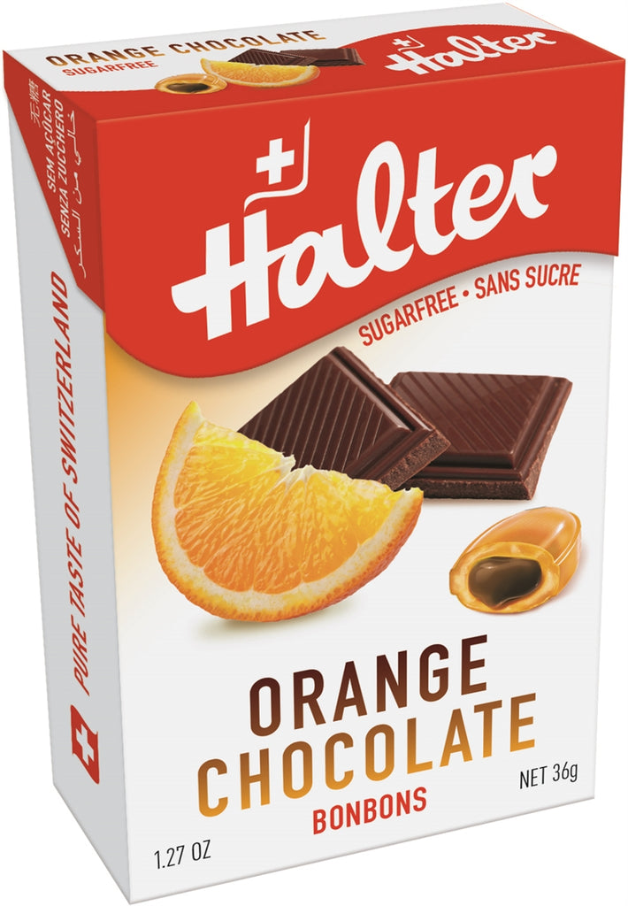 Halter Bonbon Orange & Chocolate Sugar Free 40g
