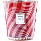 Voluspa Crushed Candy Cane Hearth 5 Wick Glass Candle  123oz