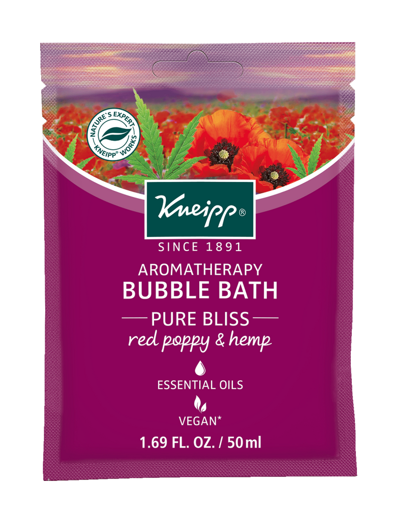 Kneipp Mini Red Poppy & Hemp Aromatherapy Bubble Bath - “Pure Bliss”