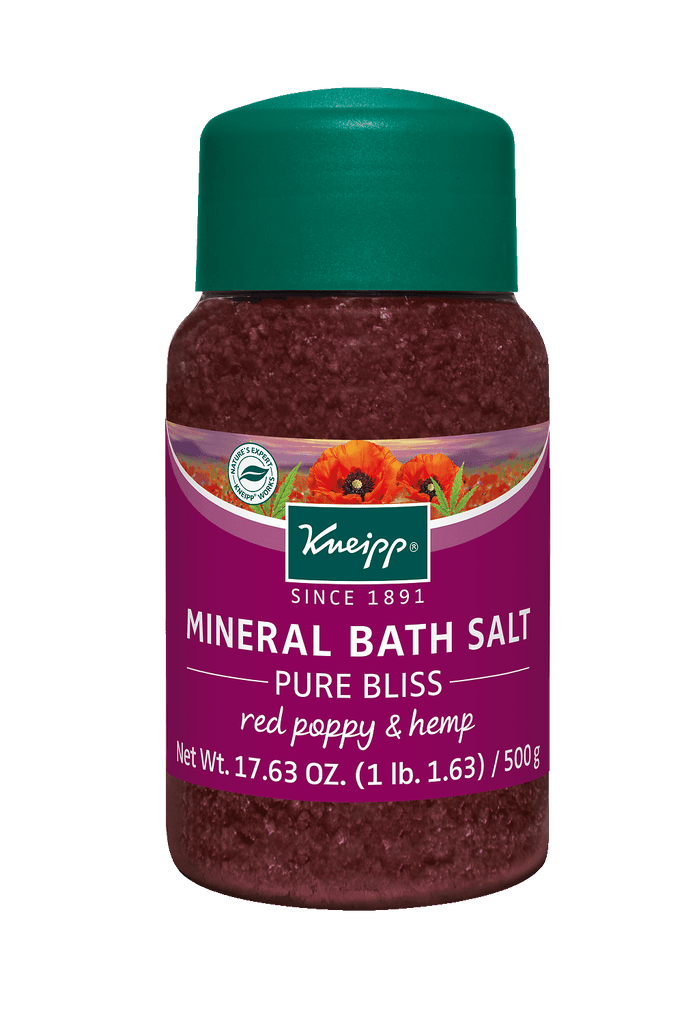Kneipp Red Poppy & Hemp Mineral Bath Salt - Pure Bliss