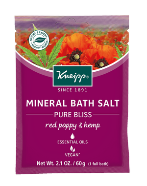 Kneipp Mini Red Poppy & Hemp Mineral Bath Salt - “Pure Bliss”
