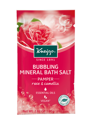 Kneipp Mini Rose & Camellia Bubbling Mineral Bath Salt - “Pamper”