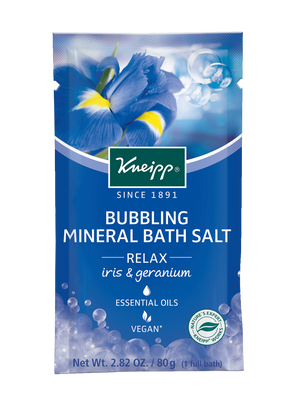 Kneipp Mini Iris & Geranium Bubbling Mineral Bath Salt - “Relax”