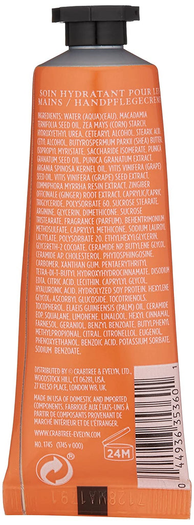 Crabtree & Evelyn Nourishing Hand Cream Therapy, Pomegranate and Argan Oil, 0.86 oz