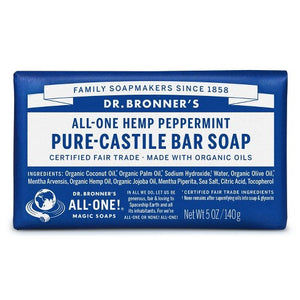 Dr. Bronner's All-One Hemp Peppermint Castile Bar Soap 5 oz