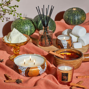 Voluspa Spiced Pumpkin Latte 3 Wick Tin Candle