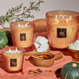 Voluspa Spiced Pumpkin Latte 2 Wick Hearth Candle