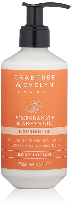 Crabtree & Evelyn Nourishing Body Lotion, Pomegranate and Argan Oil, 8.5 Fl Oz