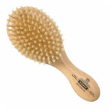 Kent Mens Finest Satinwood Pure White Bristle Oval Club Brush OS10