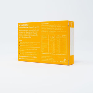 Vocalzone Throat Pastilles - Honey & Lemon