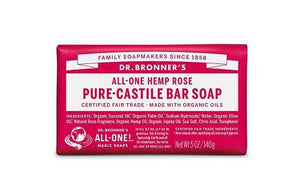 Dr. Bronner's All-One Hemp Rose Castile Bar Soap 5 oz