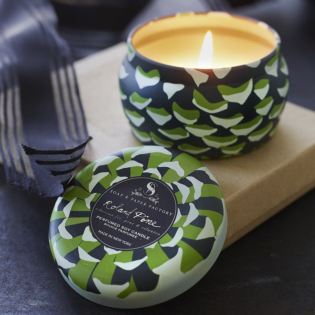 Soap & Paper Factory Roland Pine Small Tin Soy Candle