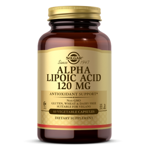 SOLGAR ALPHA LIPOIC ACID 120 MG VEGETABLE CAPSULES