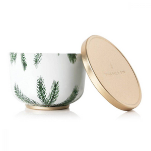 Thymes Frasier Fir Poured Candle Tin with Gold Lid 6.5 oz