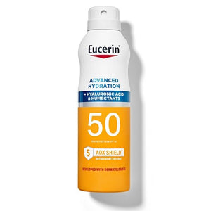 Eucerin Advanced Hydration SPF 50 Sunscreen Spray, Lightweight Sunscreen Lotion Spray, 6 Fl Oz Spray Bottle