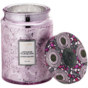 Voluspa Large Glass Jar Candle Japanese Plum Bloom 16 oz