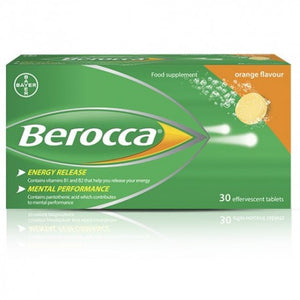 Berocca Orange Flavour 30 Effervescent Tablets