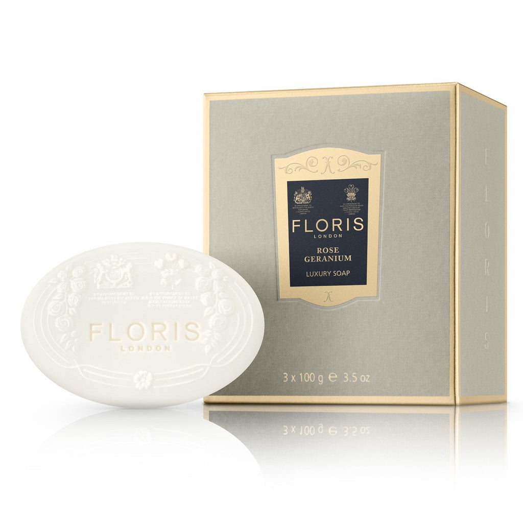 Floris London Rose Geranium Luxury Soap 3-Pack
