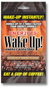 Enerjets Wake Up Energy Booster Drops, Hazelnut Creme Flavor - 12 Caffeinated Drops