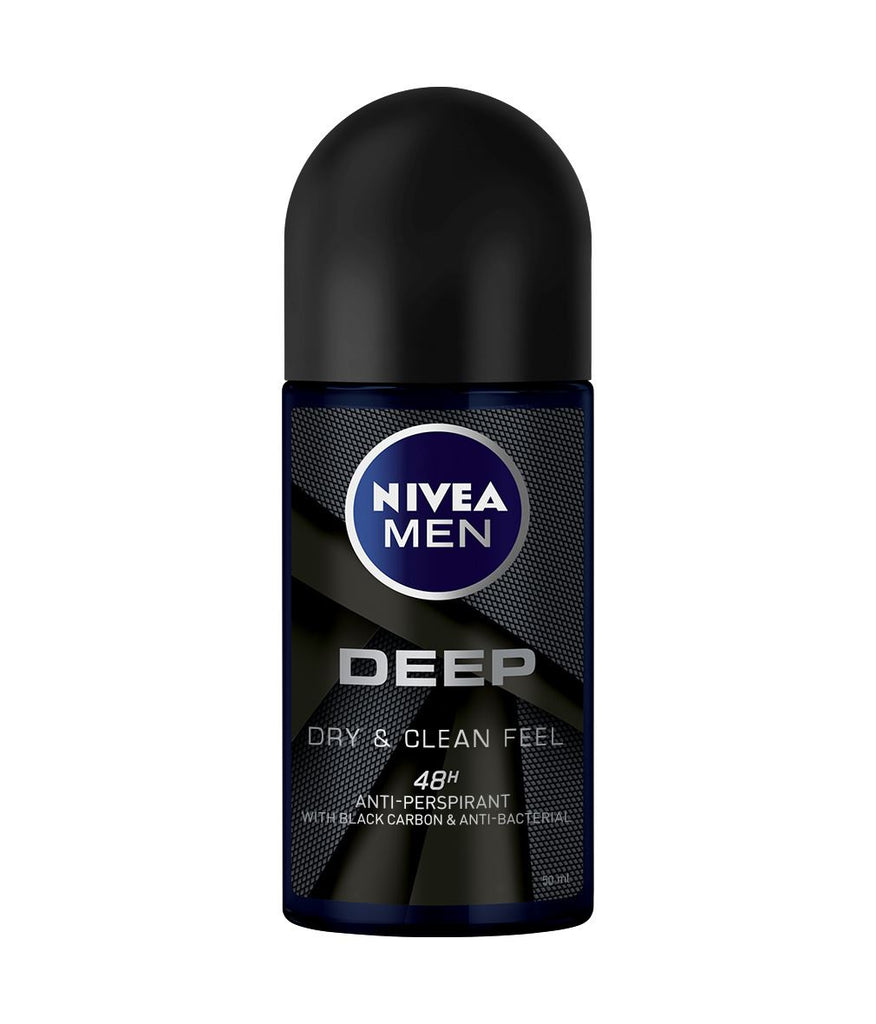 Nivea Deep Black Carbon Dark Wood Deodorant Roll-On 50ml