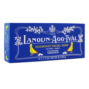 Victoria Swedish Lanolin Eggwhite Facial Soap 6 x 50 g
