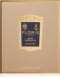 Floris London Rose Geranium Luxury Soap 3-Pack