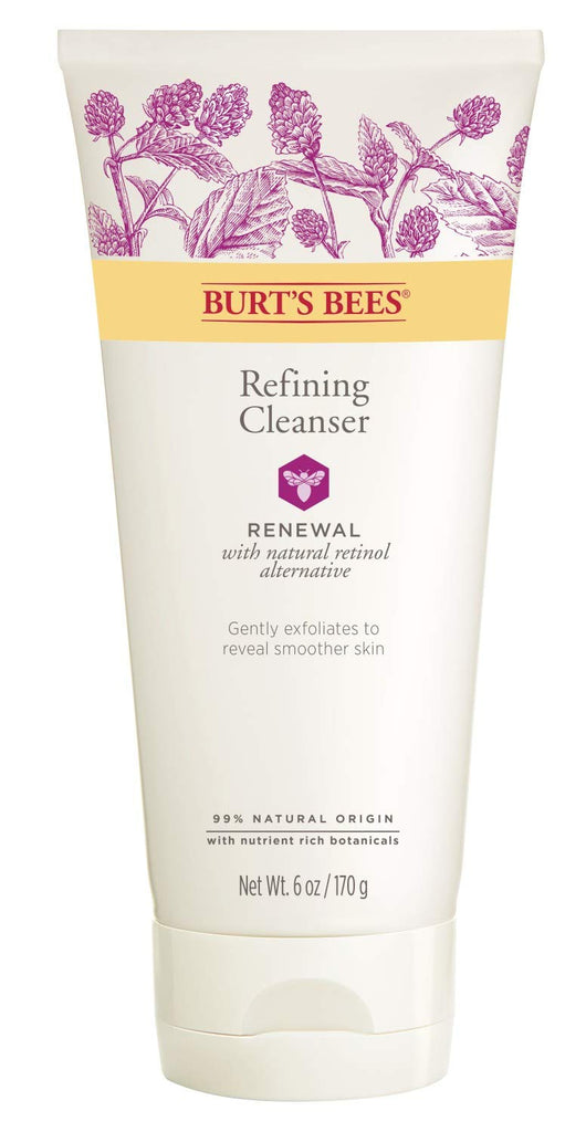 Burt's Bees Renewal Refining Cleanser with Bakuchiol Natural Retinol Alternative, 6 Oz